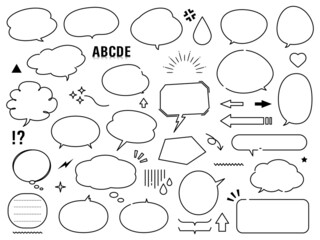Fototapeta premium シンプルな吹き出し素材のセット