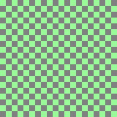 Two color checkerboard. Grey and Pale Green colors of checkerboard. Chessboard, checkerboard texture. Squares pattern. Background.