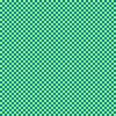 Checkerboard with very small squares. Teal and Pale Green colors of checkerboard. Chessboard, checkerboard texture. Squares pattern. Background.