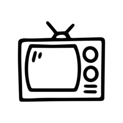 television line vector doodle simple icon design