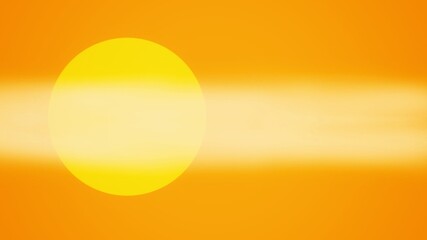 Abstract Yellow Sun Orange Sky Background Illustration
