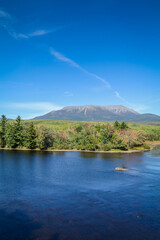 Katahdin mountain in Baxter State Park on an early fall afternoon