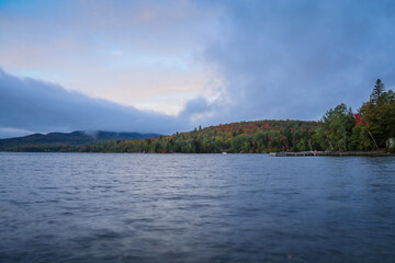 Fototapeta na wymiar Moosehead Lake, Maine, on a calm early Fall morning