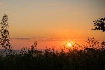 Obraz premium sunset on the lake