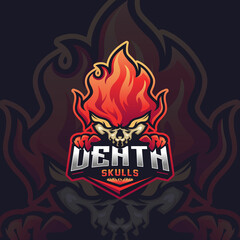 Skull Fire Esport Logo Design For Gaming Club © prps.std