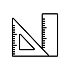 ruler, triangle ruler icon vector