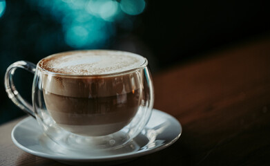 cup of coffee on a table