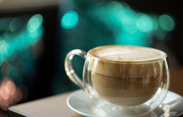 cup of coffee on a table