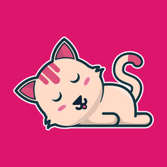 vector illustration of cute cat 