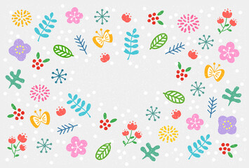 2022年北欧風の年賀状デザイン　賀詞なし