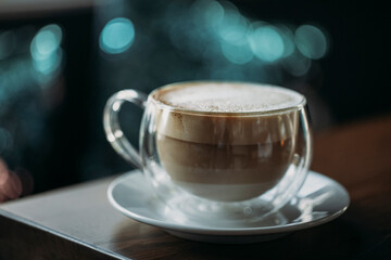 cup of coffee on a table