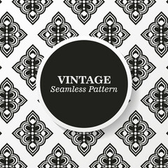 dark ethnic seamless pattern template