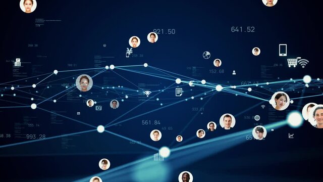 People and communication network concept. Social networking. Human resources.