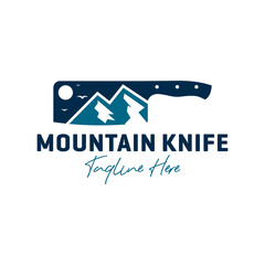 mountain knife inspiration illustration logo