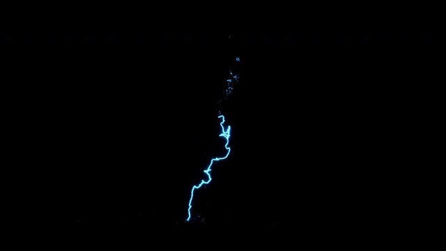 lightning in the dark, particles in motion