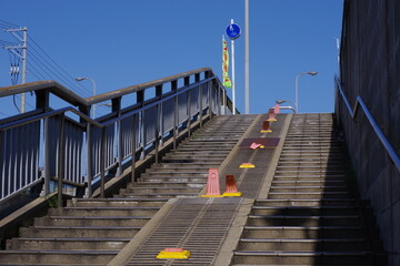 地下道への階段