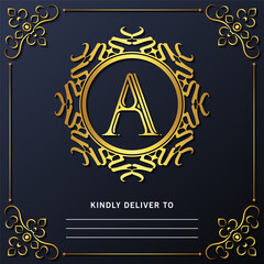 luxury invitation card with border