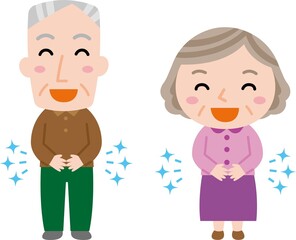 お腹がスッキリしたおじいさんとおばあさん
