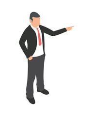 elegant businessman indexing