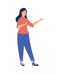 woman standing character