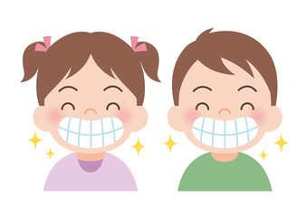 キレイな歯の子供