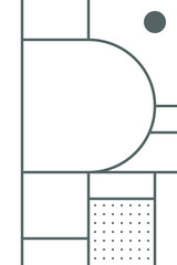 Geometry minimalistic artwork with simple colorful geometry.