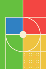 Geometry minimalistic artwork with simple colorful geometry.