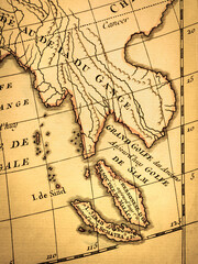 アンティークの古地図　東南アジア