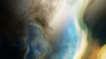 Obraz na płótnie Canvas Space background with nebula and stars 3d illustration