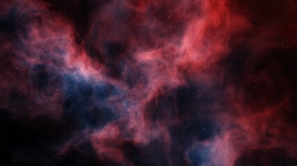 Space background with nebula and stars 3d illustration