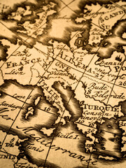 アンティークの古地図　地中海周辺

