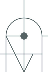 Geometry minimalistic artwork with simple colorful geometry.