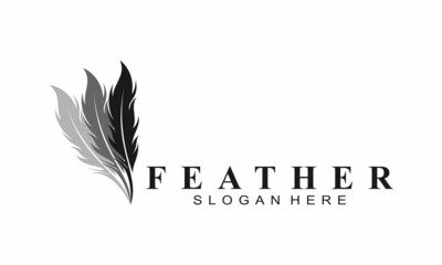Feather modern vector logo