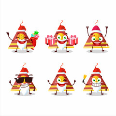 Santa Claus emoticons with firecracker smoke cone cartoon character