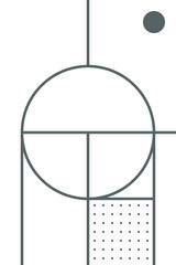 Geometry minimalistic artwork with simple colorful geometry.