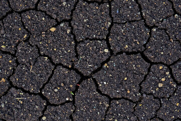 Dried cracked earth soil ground texture background. 