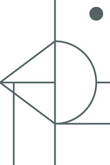 Geometry minimalistic artwork with simple colorful geometry.