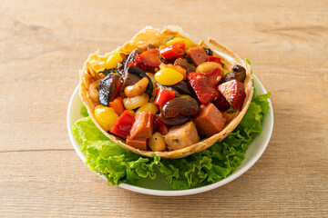 Stir fried mixed Chinese fruits .and nuts