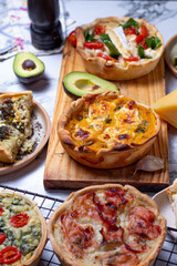 vegetables salty cakes, kitchen preparation