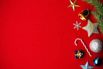 Christmas background and decor with copy space