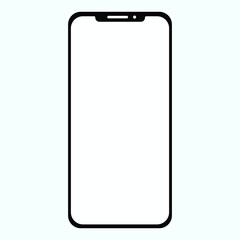 isolated Empty blank screen  smartphone vector mockup 