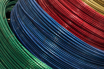 Roll of colored glass cloth reinforcement.