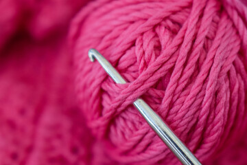 Knitted yarn for making clothes, bags, hats and other tools.
