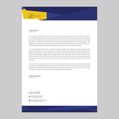 Corporate Business Letterhead Print Design vector Template
