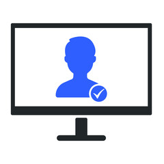 online profile verified icon design vector