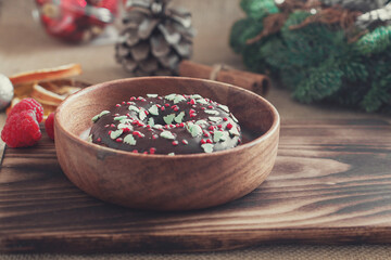 donut with christmas decor