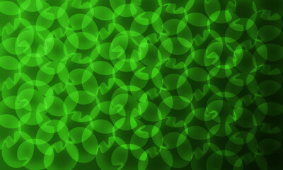 Abstract green circle shape seamless pattern background