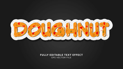 Doughnut with Sauce Topping Editable Text Effect