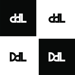 ddl initial letter monogram logo design set