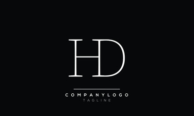 
Abstract Letter Initial HD DH Vector Logo Design Template.